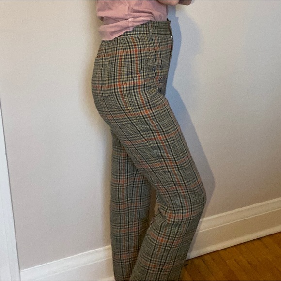 Plaid pants with elastic waistband - Picture 2 of 3